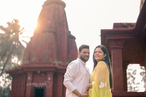 Luxury pre-wedding shoot in Pune with high-end editing and conceptual themes.